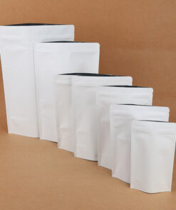 White kraft paper stand up pouch