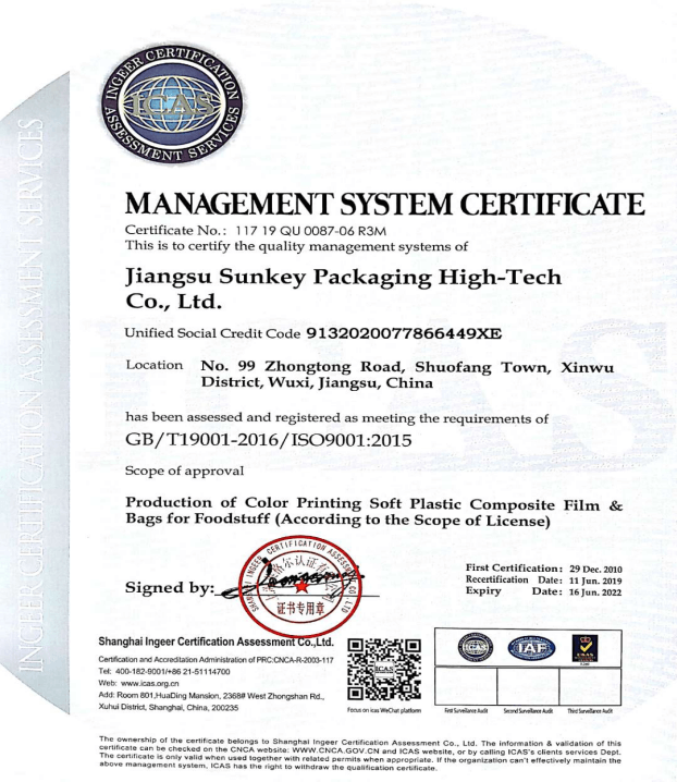 Management System Certificate